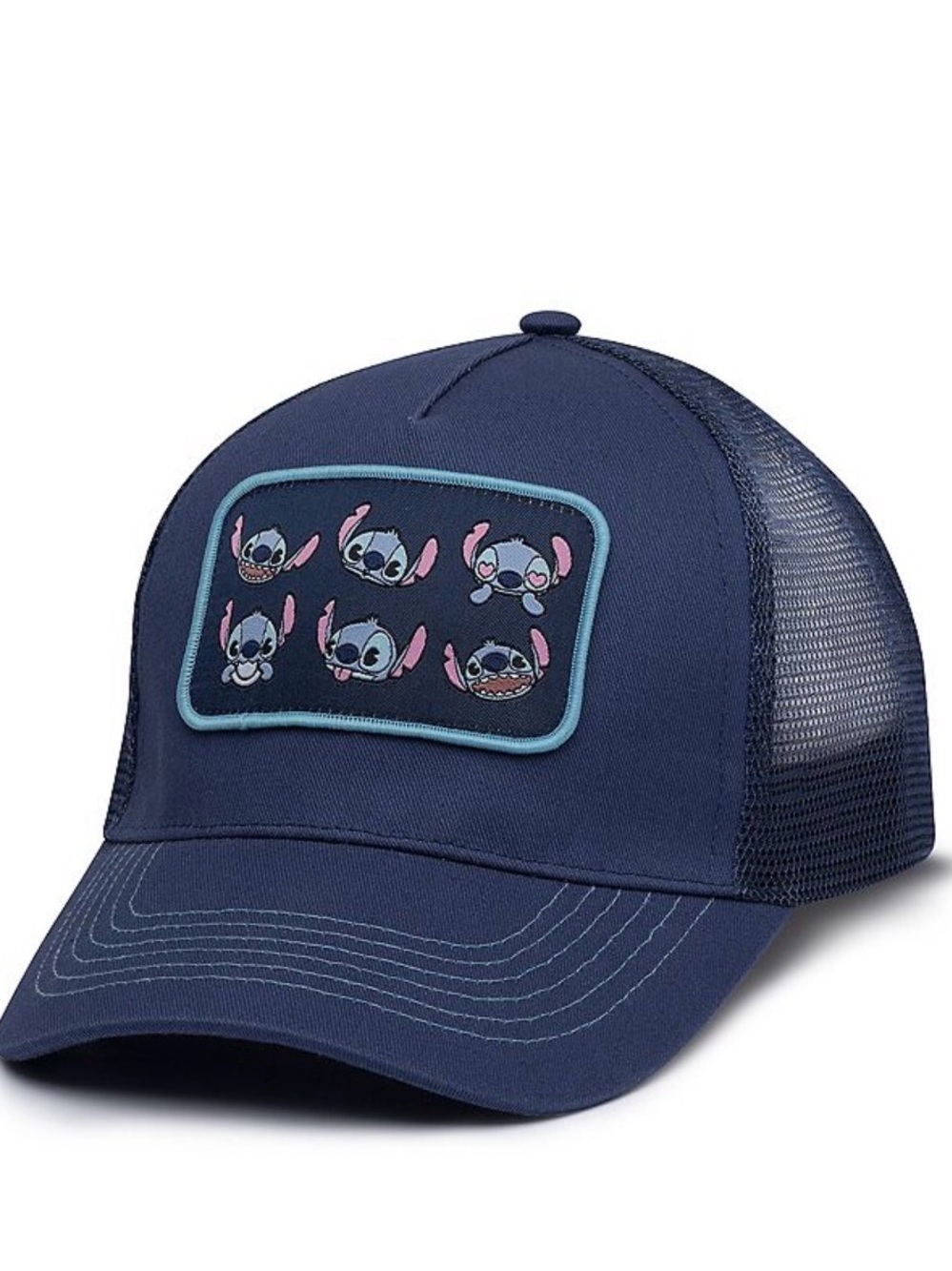 Disney Stitch Dark Blue Mesh Trucker Hat - NEW